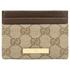 Tarjetero Gucci GG Monogram en tela beige