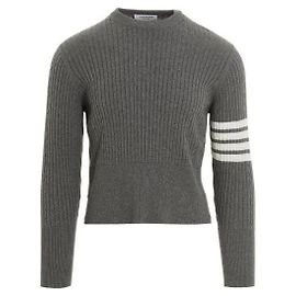 Thom Browne Bar Stripe Baby Cable Rib Cotton Knit
