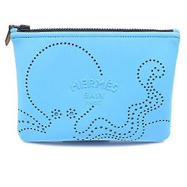 Hermès Clutch Poulpe Fiction Small Blue