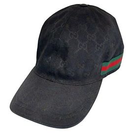 Gucci Web GG Canvas Baseball Cap Black Supreme Signature