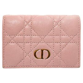 Portacarte Dior in pelle rosa