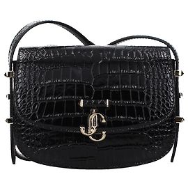 Jimmy Choo Crossbody-Tasche aus schwarzem Leder