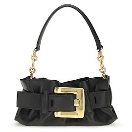 Balmain Borsa a tracolla Bos Taurus in pelle di vitello nera