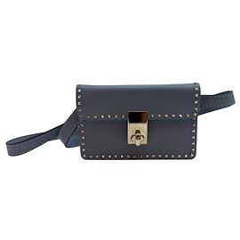 Valentino Mini Rockstud Mini Wallet Crossbody Sky Blue