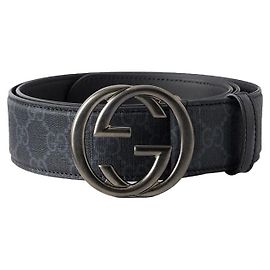Cinturón Gucci GG Marmont Logo Negro de Piel de Becerro