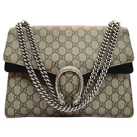 Gucci Borsa a tracolla Dionysus in suede nero con catena