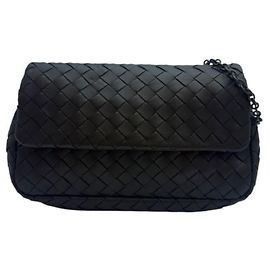 Bottega Veneta Bolso Bandolera Mini Intreccio Zipper Negro