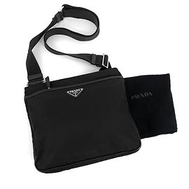 Prada Re-Nylon Triangle Logo Messenger Bag Crossbody