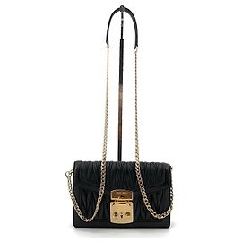 Miu Miu Confidential Matelassé Gold Chain Crossbody Bag
