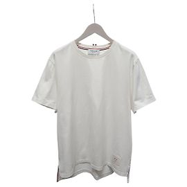 Thom Browne White Medium Weight Jersey Side Slit T-Shirt