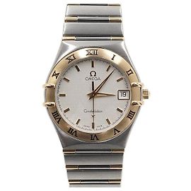 Orologio Omega 34mm al Quarzo da Uomo in Acciaio e Oro Giallo
