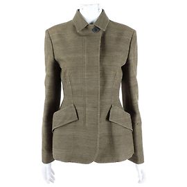 Christian Dior Jacke aus Seide Khaki