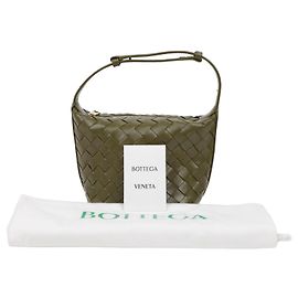 Mini borsa a tracolla Bottega Veneta marrone in pelle