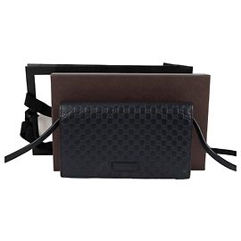 Gucci Borsa a Tracolla Mini Leather Microshima Nera