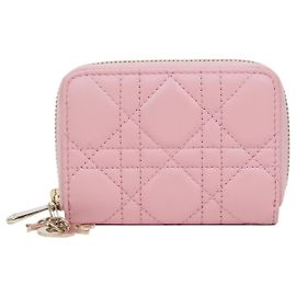 Dior Portacarte Small Lady Voyager Antique Pink