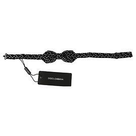 Dolce & Gabbana Papillon da Uomo a Pois Neri % Silk