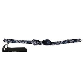 Dolce & Gabbana Nœud papillon pour homme Slim Adjustable Neck Papillon Bleu Marine Floral