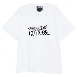 Versace T-shirt com estampado de logótipo Couture