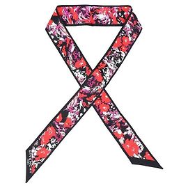 Givenchy Skinny scarf in seta twill con stampa floreale