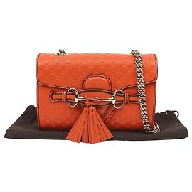 Gucci Borsa a tracolla Emily in pelle Micro Shima Orange