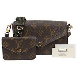 Louis Vuitton Borsa a tracolla Felicie Strap and Go Monogram Canvas Khaki Green