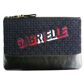 Clutch Chanel Gabriel in tweed blu