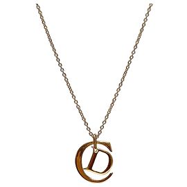 Dior Collana dorata con logo grande