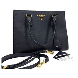Prada Borsa Tote Saffiano Borsa a Tracolla Nera