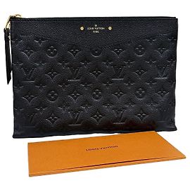 Louis Vuitton Monogram Clutch Bag Black