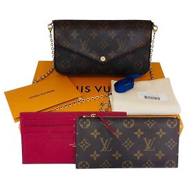 Louis Vuitton Pochette Felicie Monogram Chain Crossbody Bag