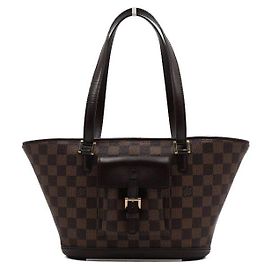 Louis Vuitton Borsa Tote e Borsa a Spalla Manosque PM in Tela Damier Ebene