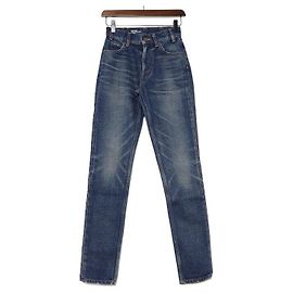 Céline Pantaloni Slim in Denim Dark Union Wash da Donna