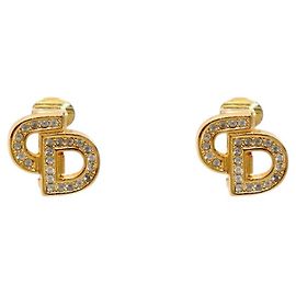 Dior Pendientes Cubic CD Gold