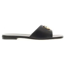 Sandalias Double G Gucci de cuero negro