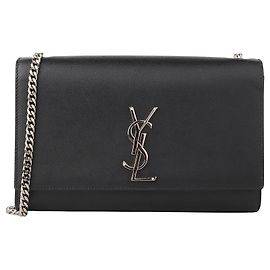 Autre Marque Monogram Silver Kate Satchel Bag