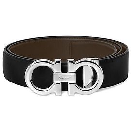 Cinturón de cuero negro para hombre Salvatore Ferragamo