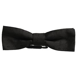 Dolce & Gabbana Men Dark Gray % Silk Adjustable Neck Papillon Bow Tie