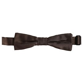 Dolce & Gabbana Men Brown % Silk Adjustable Neck Papillon Bow Tie