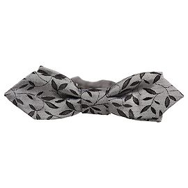 Dolce & Gabbana Papillon regolabile in seta grigio astratto da uomo