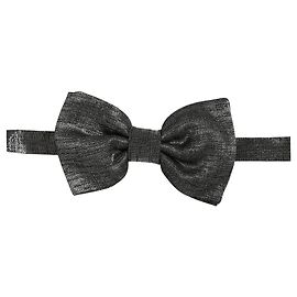 Dolce & Gabbana Papillon regolabile in seta grigio scuro metallizzato da uomo