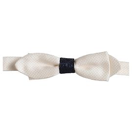 Dolce & Gabbana Papillon regolabile da uomo in % seta bianca