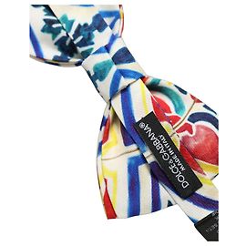 Dolce & Gabbana Papillon regolabile Majolica multicolore da uomo