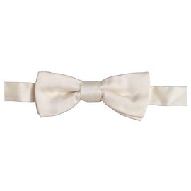 Dolce & Gabbana Papillon regolabile in % seta Off White da uomo