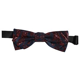 Dolce & Gabbana Papillon regolabile da uomo, motivo Paisley blu e rosso