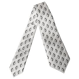 Dolce & Gabbana Cravatta regolabile da donna in seta bianca a fantasia