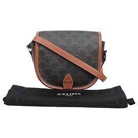Céline Borsa Triope Canvas Medium Polka Tan