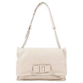 Salvatore Ferragamo Borsa a Tracolla Viva Bow Ivory