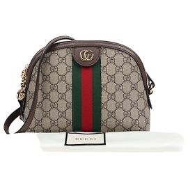Gucci Bolsa de Ombro Ophidia GG Supreme Bege