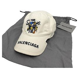 Balenciaga Casquette de baseball brodée Simpson Collaboration White