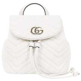 Gucci Mini Marmont Rucksack Weiß